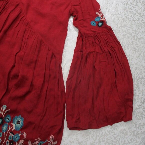 FREE PEOPLE Embroidered  Tunic Top Size XS - Picture 8 of 11